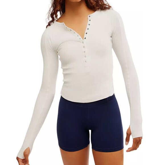 Free People Movement Women's Kick Off Solid Layer in Ivory NWT - Picture 1 of 7